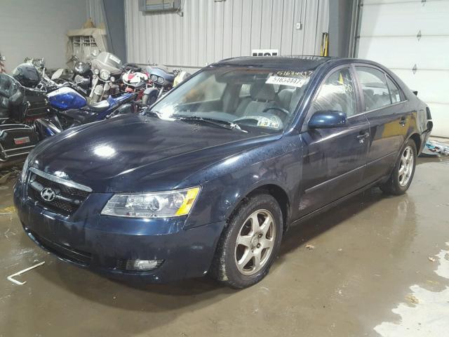 5NPEU46C36H080361 - 2006 HYUNDAI SONATA GLS BLUE photo 2