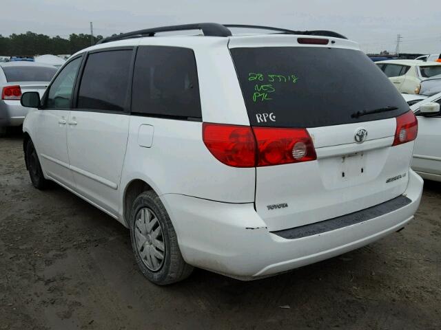 5TDZK23C49S262424 - 2009 TOYOTA SIENNA CE WHITE photo 3