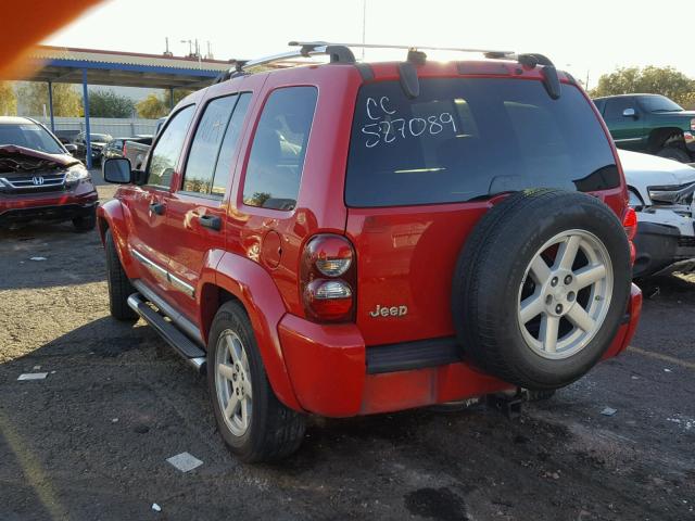 1J4GK58K95W527089 - 2005 JEEP LIBERTY LI RED photo 3