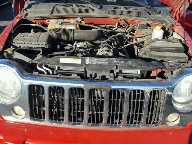 1J4GK58K95W527089 - 2005 JEEP LIBERTY LI RED photo 7