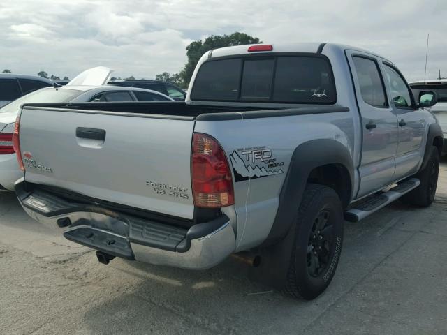 5TEJU62N58Z534241 - 2008 TOYOTA TACOMA DOU SILVER photo 4