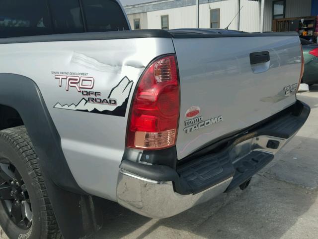 5TEJU62N58Z534241 - 2008 TOYOTA TACOMA DOU SILVER photo 9