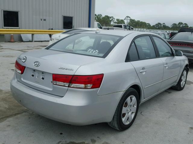 5NPET46C27H252643 - 2007 HYUNDAI SONATA GLS SILVER photo 4