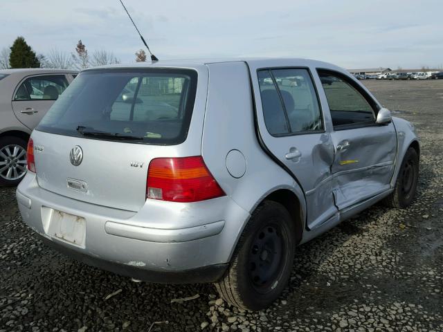 9BWGD21J914019748 - 2001 VOLKSWAGEN GOLF GLS SILVER photo 4