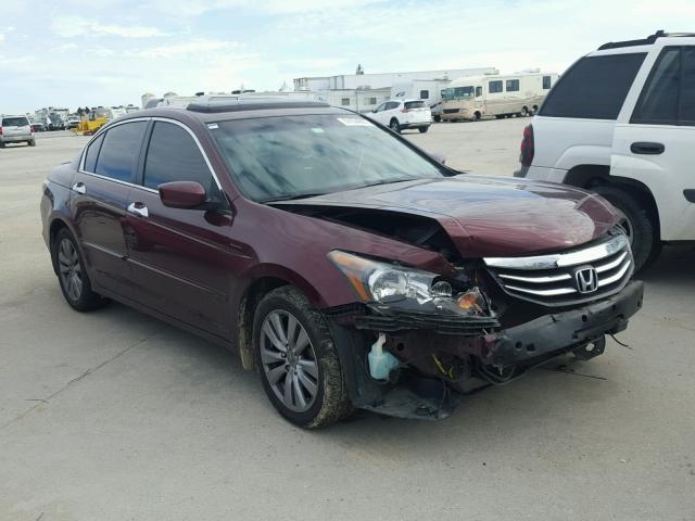 1HGCP3F82CA030589 - 2012 HONDA ACCORD EXL BURGUNDY photo 1