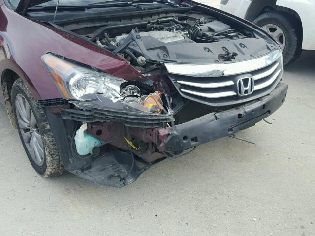 1HGCP3F82CA030589 - 2012 HONDA ACCORD EXL BURGUNDY photo 9