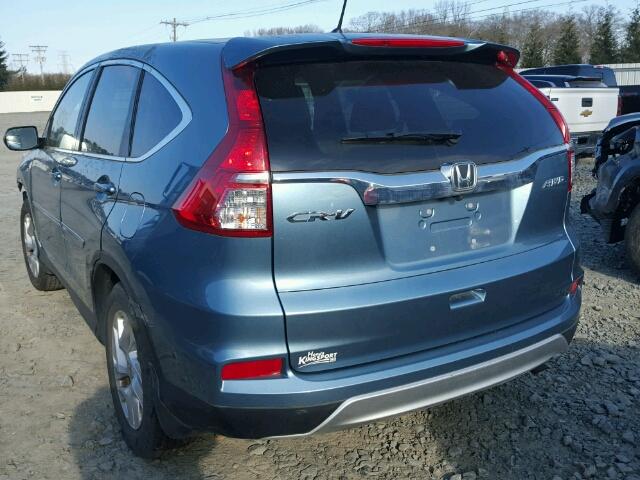 2HKRM4H5XFH698597 - 2015 HONDA CR-V EX BLUE photo 3