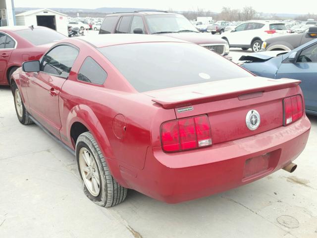 1ZVHT80N085118307 - 2008 FORD MUSTANG BURGUNDY photo 3