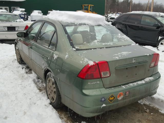 2HGES16544H554377 - 2004 HONDA CIVIC LX GREEN photo 3