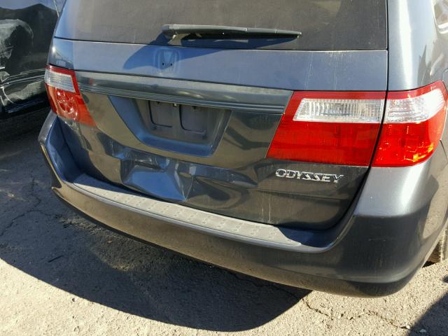 5FNRL38755B028452 - 2005 HONDA ODYSSEY EX BLUE photo 9