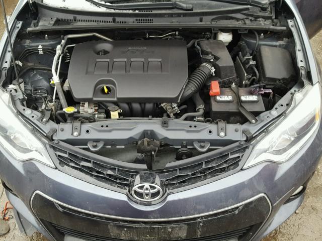 2T1BURHEXEC136232 - 2014 TOYOTA COROLLA L BLUE photo 7