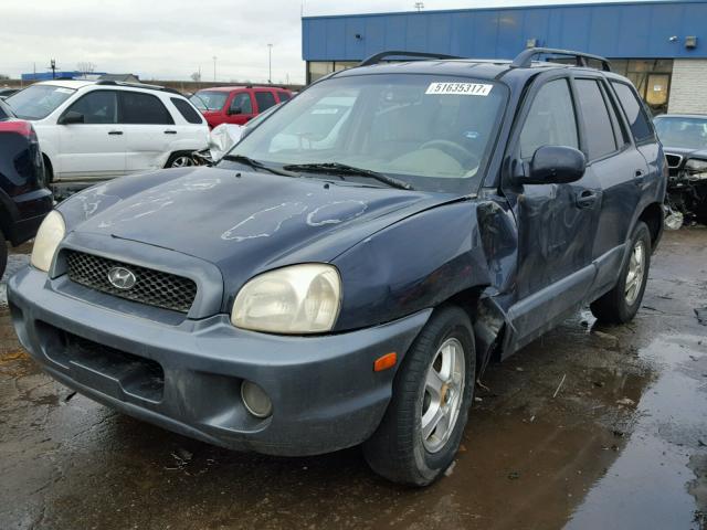 KM8SC13E74U841126 - 2004 HYUNDAI SANTA FE G BLUE photo 2