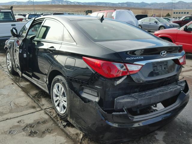 5NPEB4AC3BH298257 - 2011 HYUNDAI SONATA GLS BLACK photo 3