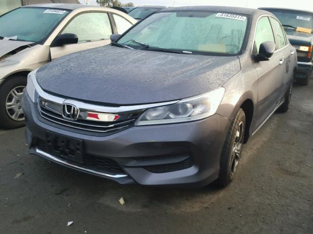 1HGCR2F32GA088782 - 2016 HONDA ACCORD LX GRAY photo 2