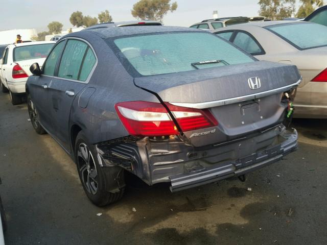 1HGCR2F32GA088782 - 2016 HONDA ACCORD LX GRAY photo 3