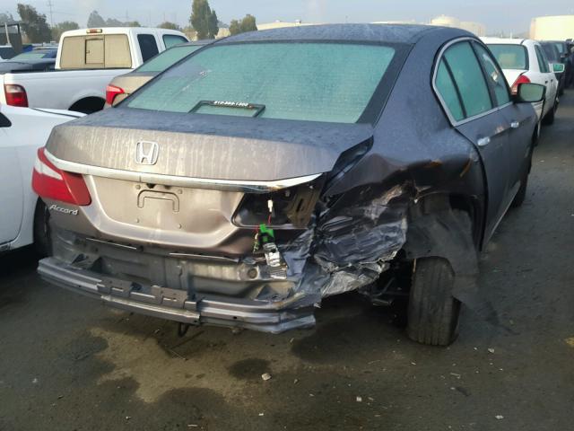 1HGCR2F32GA088782 - 2016 HONDA ACCORD LX GRAY photo 4