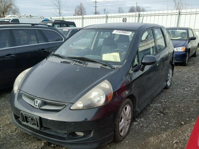 JHMGD37638S007165 - 2008 HONDA FIT SPORT BLACK photo 2