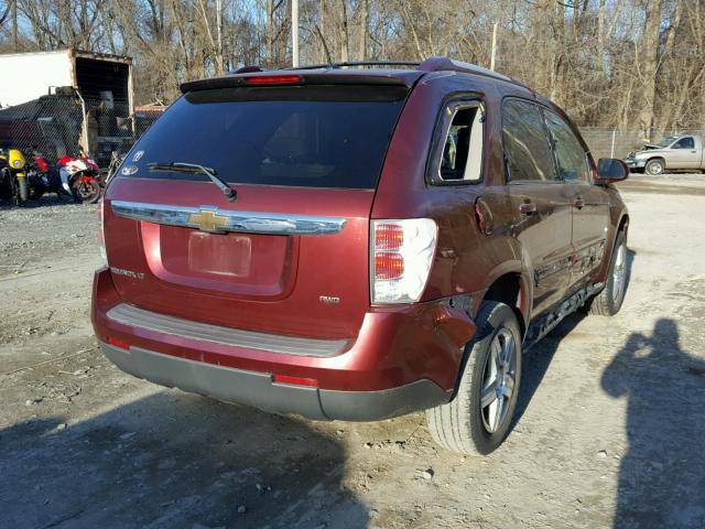 2CNDL43F096249639 - 2009 CHEVROLET EQUINOX LT RED photo 4