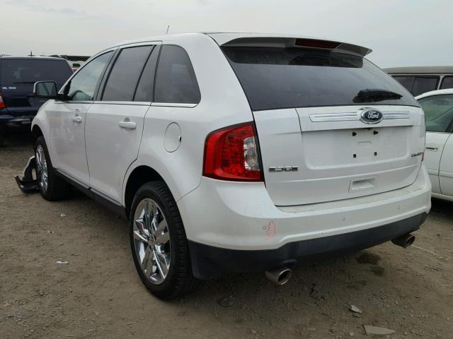 2FMDK3KCXBBA53841 - 2011 FORD EDGE LIMIT WHITE photo 3