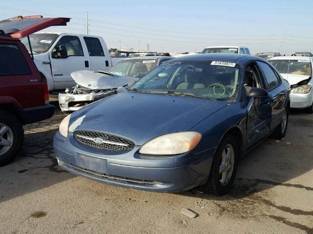 1FAFP52U41A147572 - 2001 FORD TAURUS LX BLUE photo 2