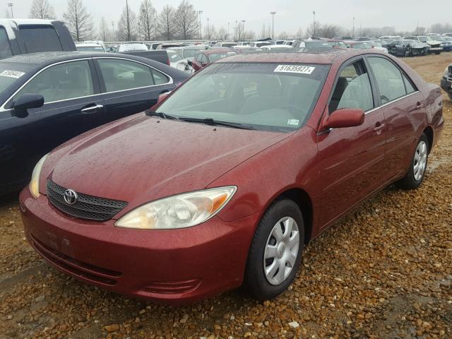 4T1BE32K12U587004 - 2002 TOYOTA CAMRY LE BURGUNDY photo 2