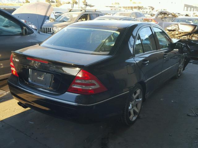 WDBRF52H57A934230 - 2007 MERCEDES-BENZ C 230 BLACK photo 4