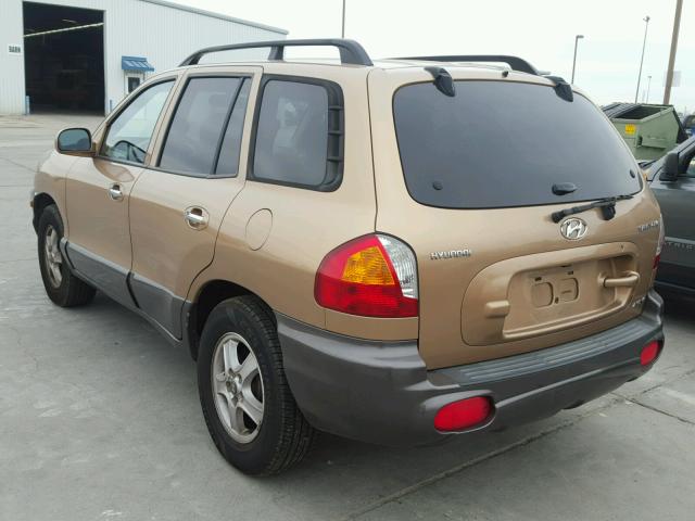 KM8SC83D61U076471 - 2001 HYUNDAI SANTA FE G GOLD photo 3