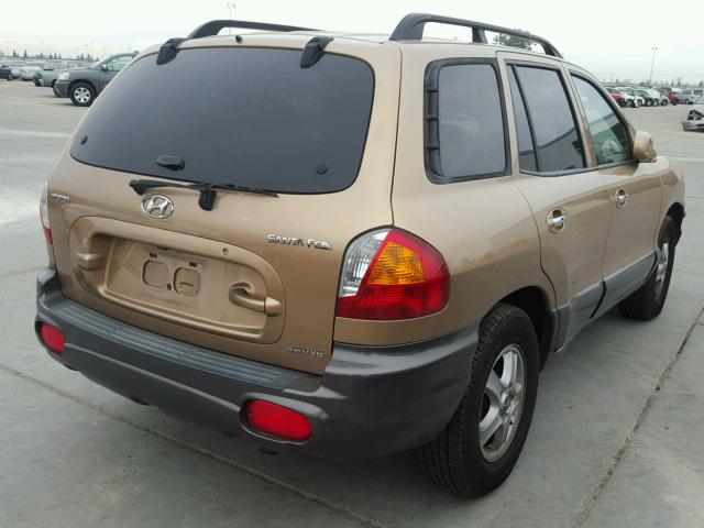 KM8SC83D61U076471 - 2001 HYUNDAI SANTA FE G GOLD photo 4