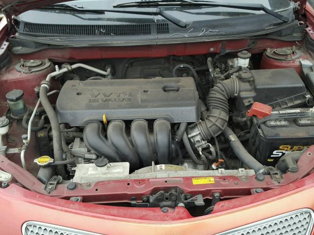 5Y2SL63835Z461913 - 2005 PONTIAC VIBE RED photo 7