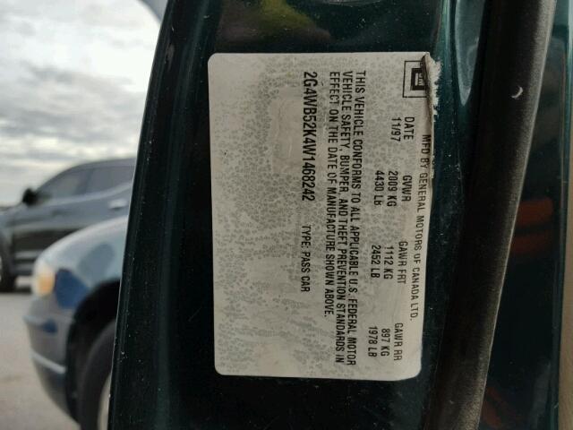 2G4WB52K4W1468242 - 1998 BUICK REGAL LS 蓝色 照片 10