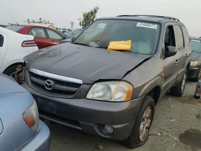 4F2YZ04184KM07800 - 2004 MAZDA TRIBUTE LX GRAY photo 2