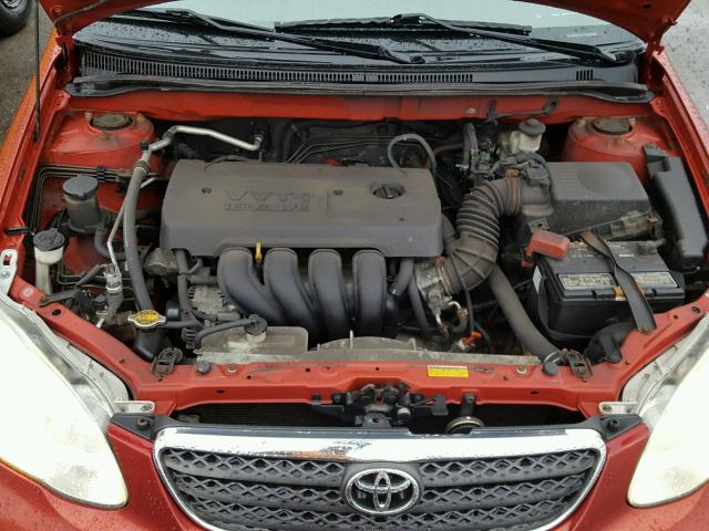 2T1BR30E25C406399 - 2005 TOYOTA COROLLA CE RED photo 7