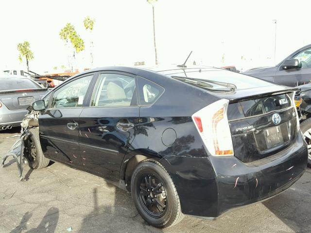 JTDKN3DU5C5443910 - 2012 TOYOTA PRIUS BLACK photo 3