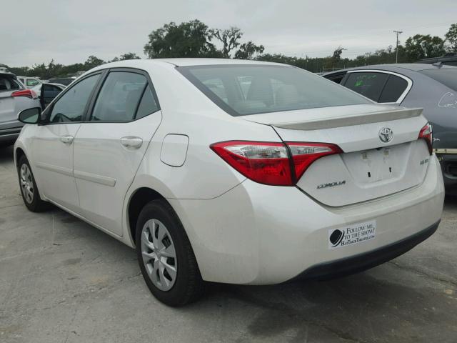 5YFBPRHE7EP006769 - 2014 TOYOTA COROLLA EC WHITE photo 3