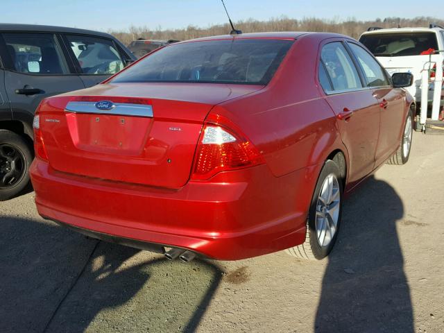 3FAHP0JA0BR232340 - 2011 FORD FUSION SEL RED photo 4