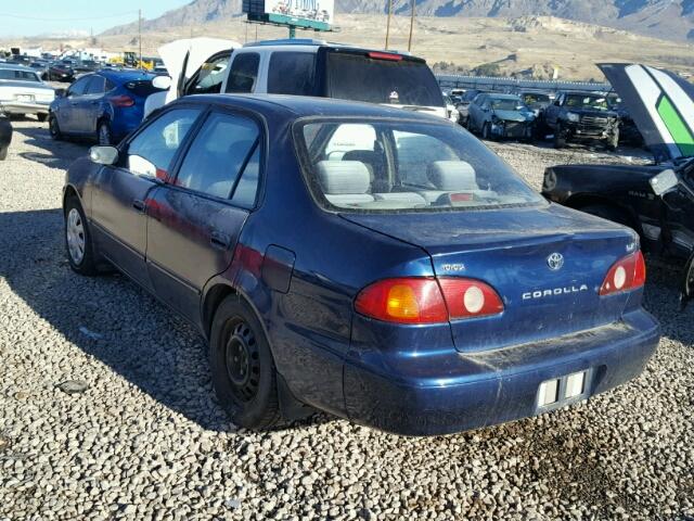 1NXBR12E82Z580537 - 2002 TOYOTA COROLLA CE BLUE photo 3