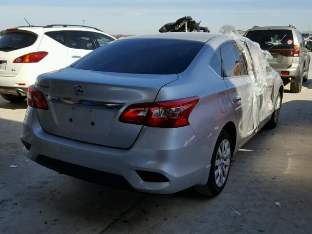 3N1AB7AP5GY212950 - 2016 NISSAN SENTRA S SILVER photo 4