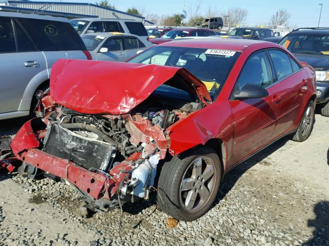 1G2ZH58N774135545 - 2007 PONTIAC G6 GT RED photo 2