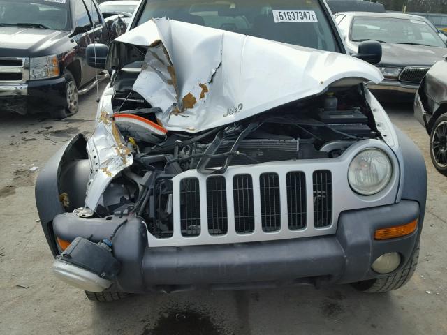 1J8GL48KX2W167977 - 2002 JEEP LIBERTY SP SILVER photo 7