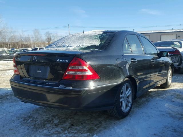 WDBRF92H26F757774 - 2006 MERCEDES-BENZ C GENERATI BLACK photo 4