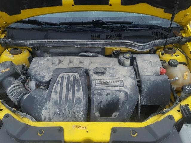 1G2AS18H897123035 - 2009 PONTIAC G5 YELLOW photo 7