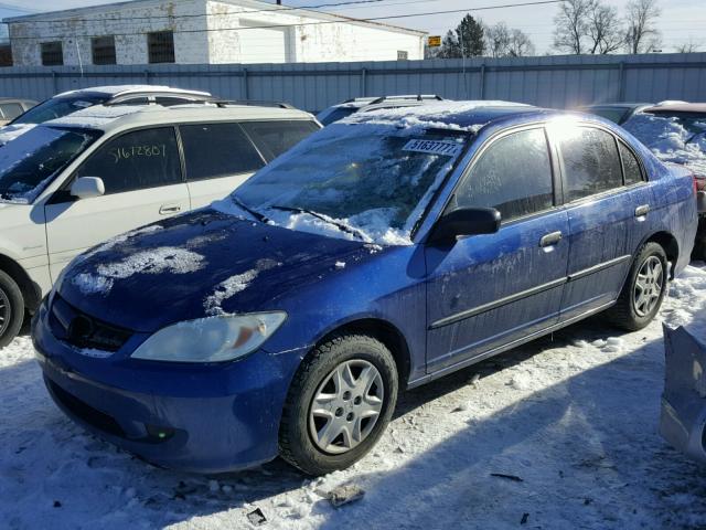 2HGES16324H605678 - 2004 HONDA CIVIC DX V BLUE photo 2