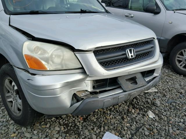 2HKYF18653H510187 - 2003 HONDA PILOT EXL SILVER photo 9