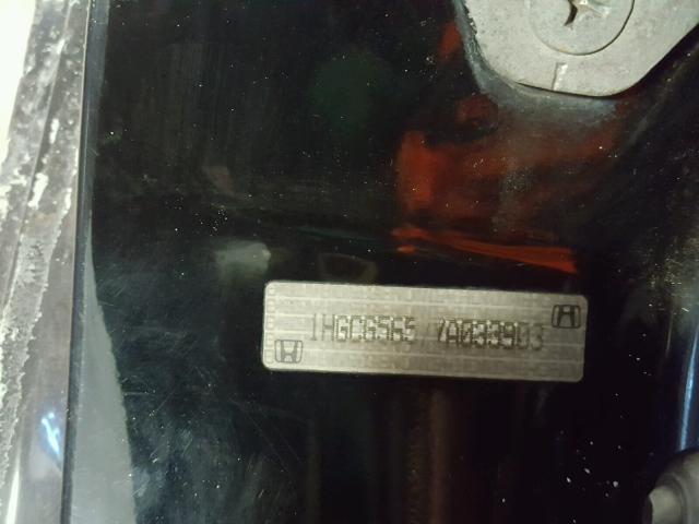 1HGCG5657YA033903 - 2000 HONDA ACCORD EX BLACK photo 10