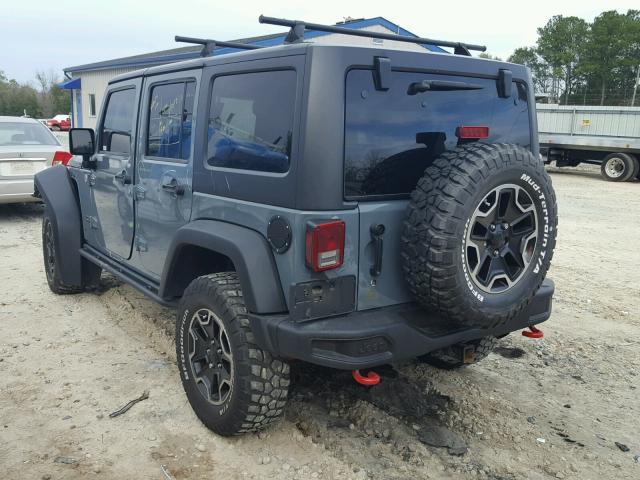 1C4BJWFG3DL651169 - 2013 JEEP WRANGLER U GRAY photo 3