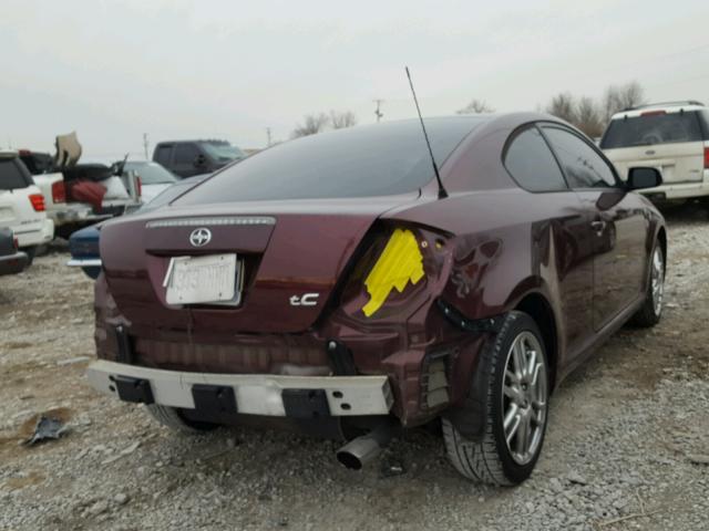 JTKDE177050043278 - 2005 TOYOTA SCION TC BURGUNDY photo 4