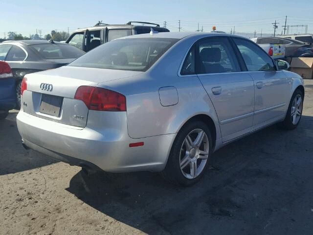 WAUAF78E27A063341 - 2007 AUDI A4 2 SILVER photo 4