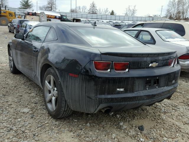 2G1FB1E38C9148123 - 2012 CHEVROLET CAMARO LT BLACK photo 3