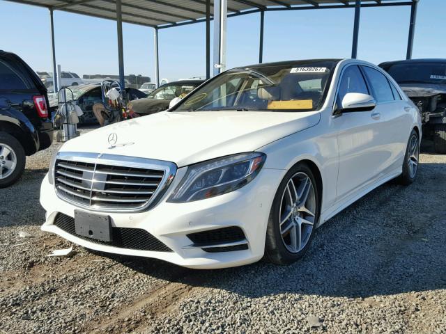 WDDUG8CB9EA009053 - 2014 MERCEDES-BENZ S 550 WHITE photo 2