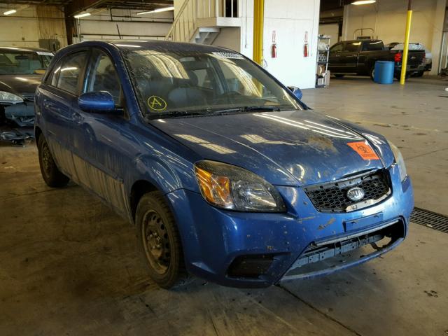 KNADH5A32A6668619 - 2010 KIA RIO LX BLUE photo 1